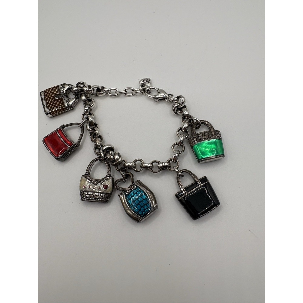 Brighton Purse Charm Bracelet 8" Handbag Charms
